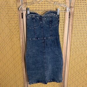 Denim Strapless Bodycom Dress